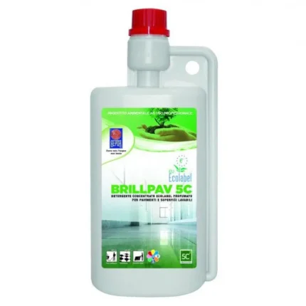 Detersivo pavimenti ecologico concentrato neutro professionale Brillpav 5C flacone 1lt