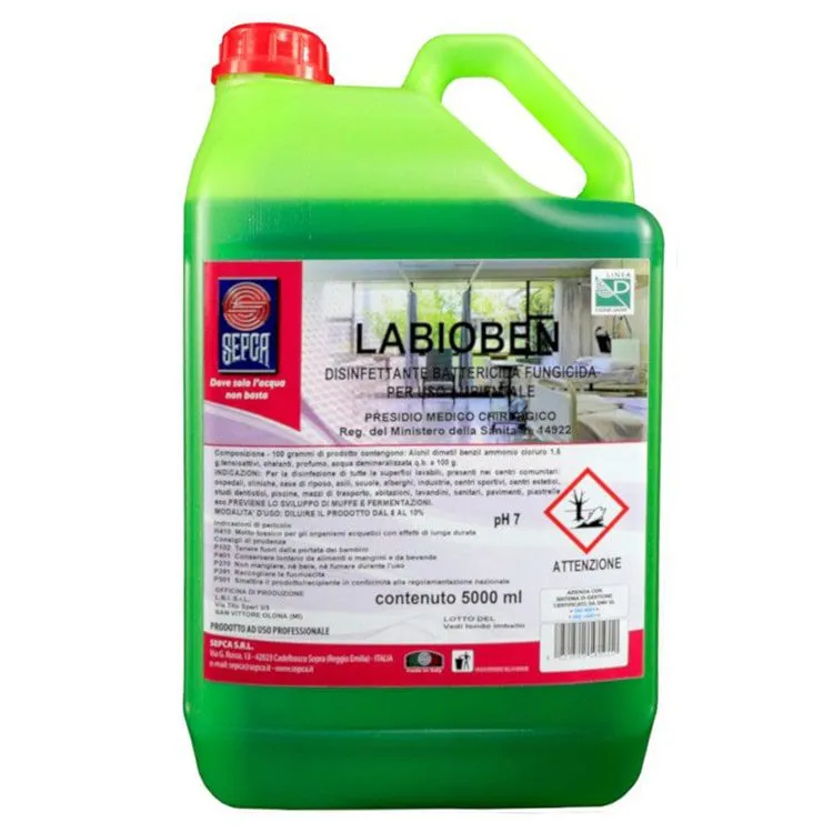 Detersivo pavimenti e superfici concentrato igienizzante professionale Labioben ph neutro haccp 5lt