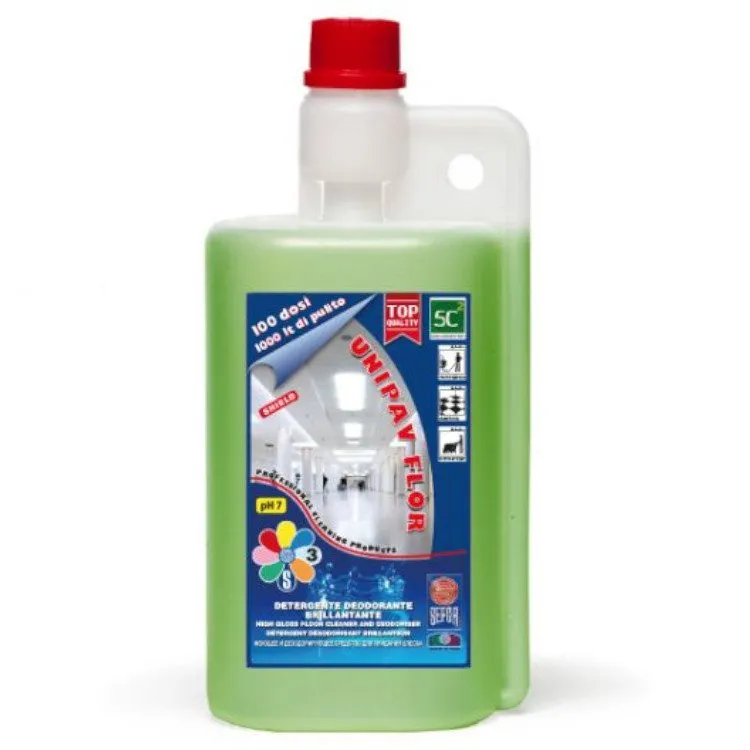 Unipav Flor detersivo pavimenti concentrato a ph neutro professionale concentrato 1lt