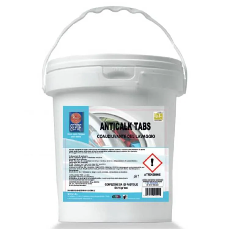 Pastiglie anticalcare per lavatrice professionale Anticalk Tabs (120 pz)