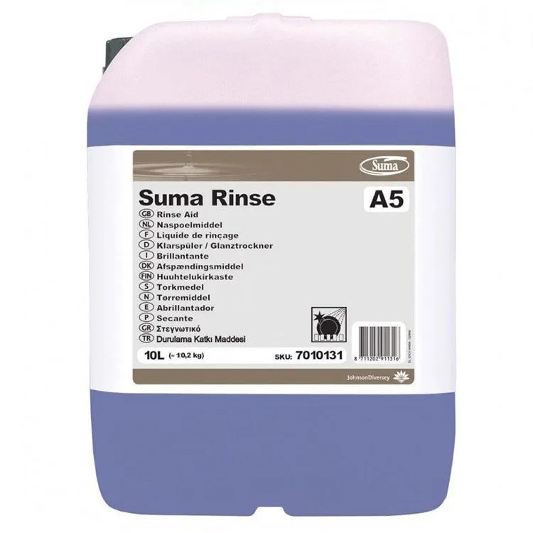 Suma Rinse A5 brillantante per lavastoviglie professionale 10 litri.