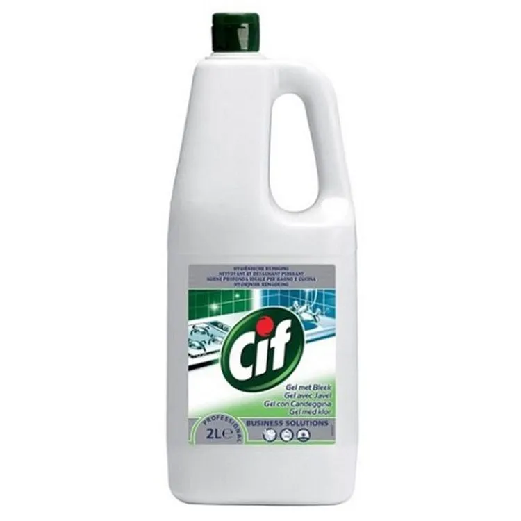 cif gel con candeggina detergente professionale bagno e cucina 2lt haccp