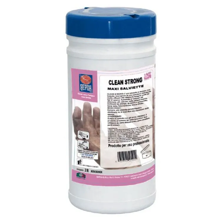Salviette umidificate Clean Strong Sepca per officine e sporco intenso