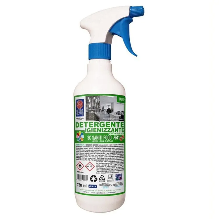 Detergente sanificante professionale per ambienti cucina Saniti Food 3C HACCP 750 ml.