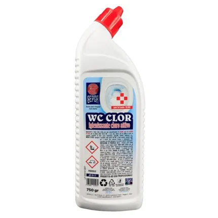 Gel igienizzante WC clorurato per pulizia profonda 1 litro.