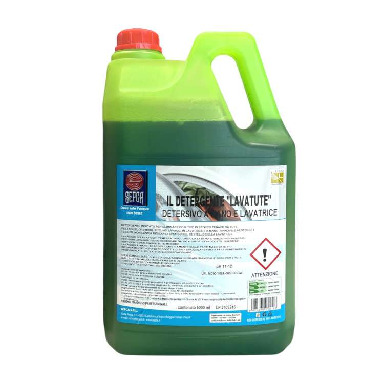 detergente professionale lavatute per abiti e tute da meccanico e officine