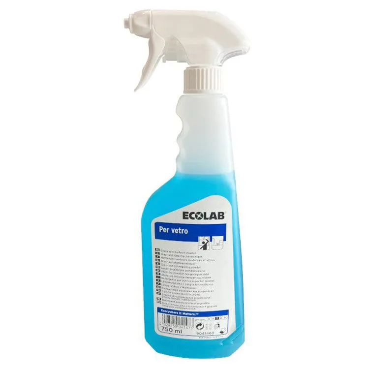 Ecolab spray multiuso per vetri e superfici lavabili 750 ml.