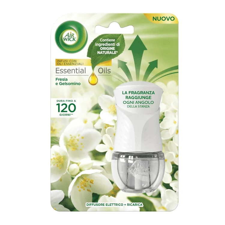 diffusore con ricarica oli essenziali fresia gelsomino airwick