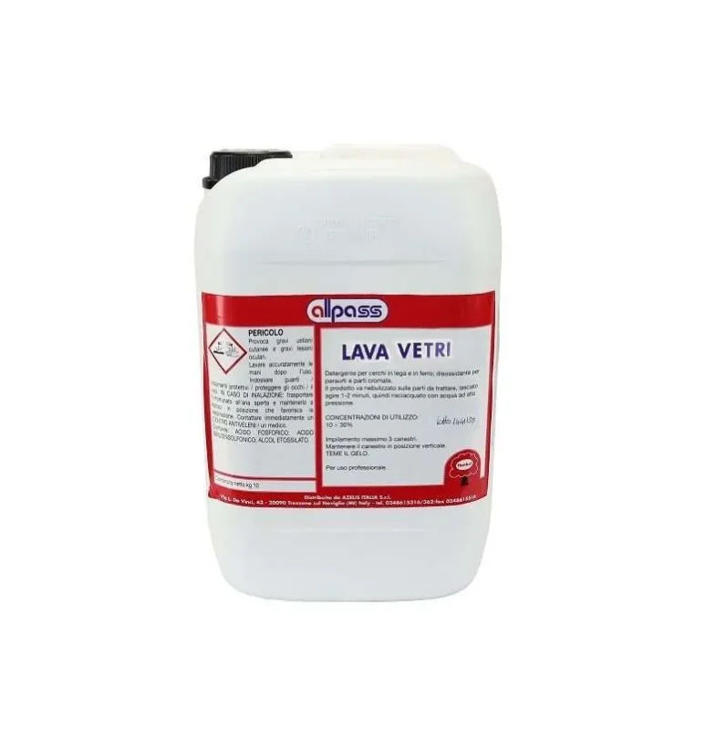 Detergente vetri professionale per auto 10 litri