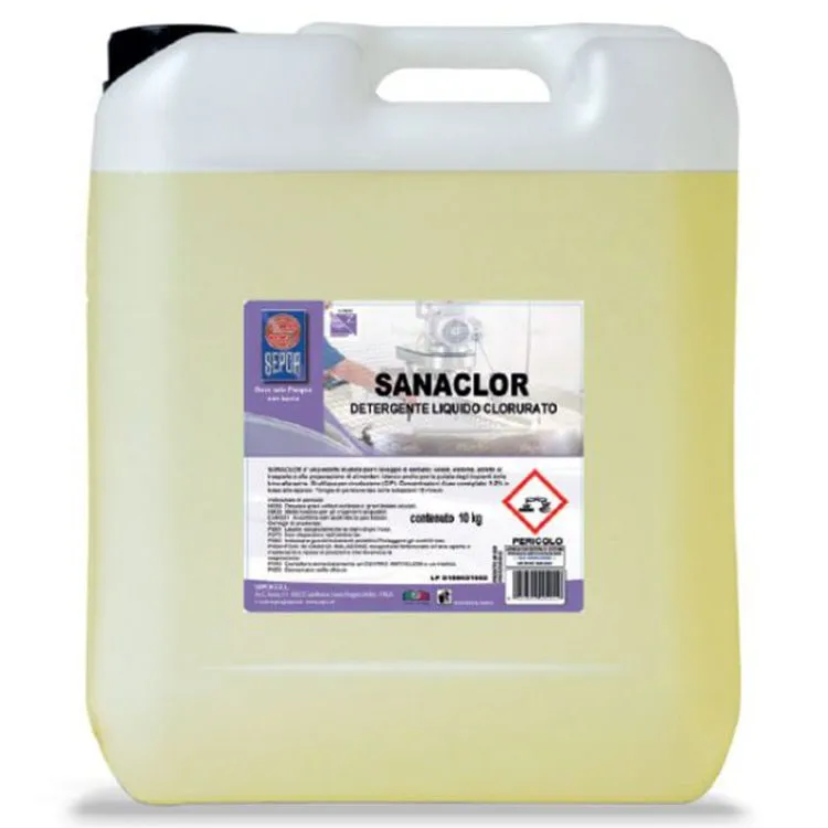 Sanaclor detergente igienizzante per impianti spinaggio 10 litri.