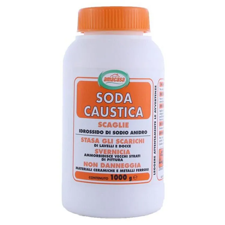 Soda caustica sgorgante per WC e tubature 1 kg.