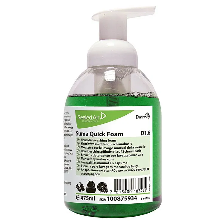 suma quick foam detersivo cucina professionale lavaggio piatti manuale 475ml