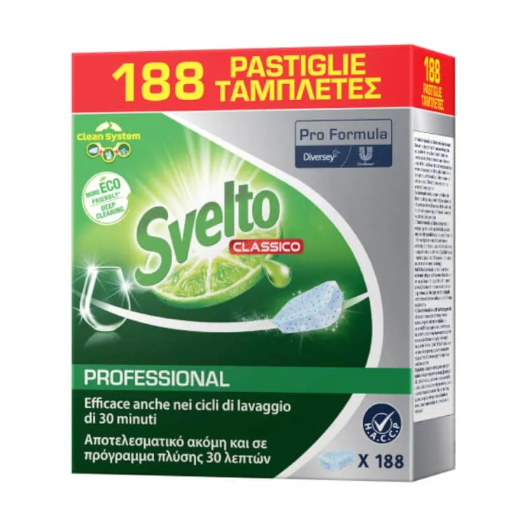 svelto tabs professional detersivo pastiglie lavastoviglie cucina 188pz haccp