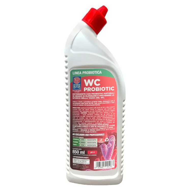 wc probiotic detersivo bagno e sanitari disincrostante professionale 1lt