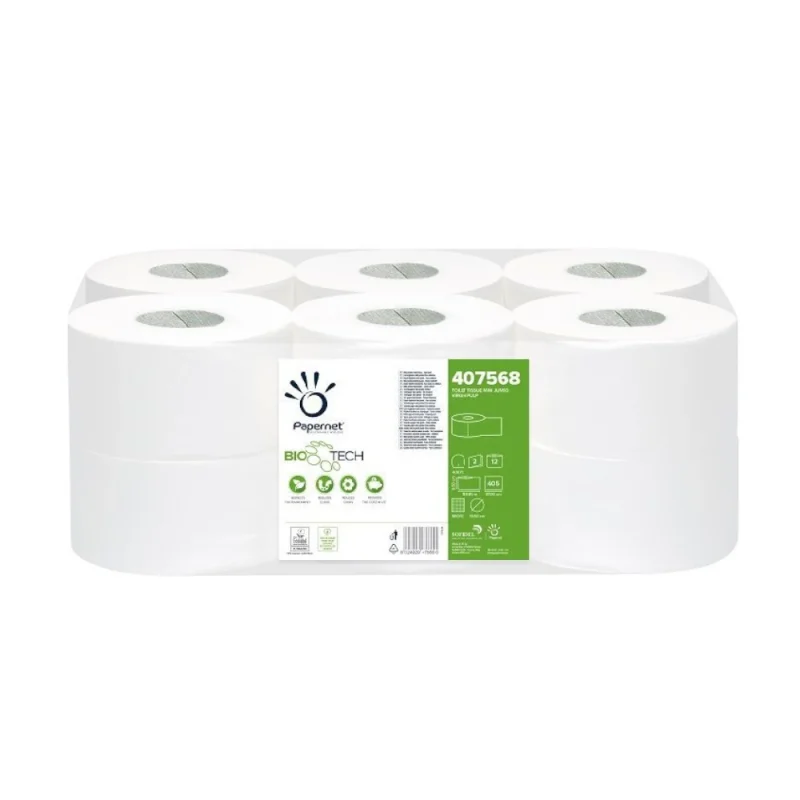 40756 papernet carta igienica jumbo mini ecolabel trattamento fosse 12 rotoli