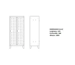 Armadio spogliatoio design 2 ante dimensioni