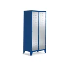 Armadio spogliatoio design 2 ante inox 800x500x1800 blu