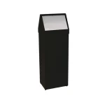 Gettacarta in acciaio inox lucido basculante nero 50 lt 240x330x940 mm