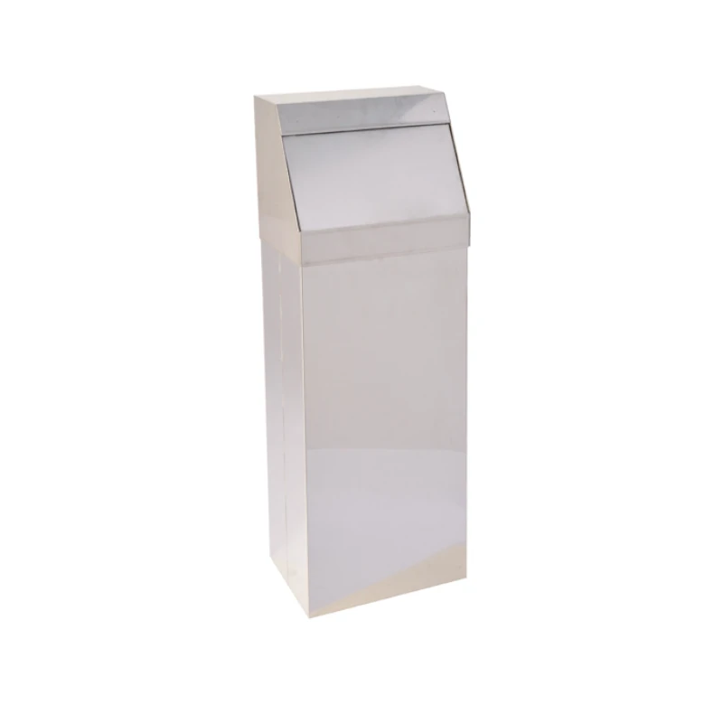 Gettacarta in acciaio inox lucido cop push 50 lt 240x330x940 mm