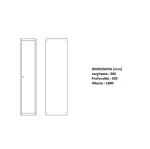 Trendline silver armadio misure 360x500x1800mm