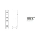 armadio spogliatoio locher multiplus 2 posti 320x500x1800 mm dimensioni