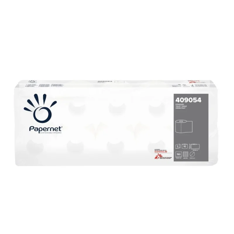 carta igienica standard 2 veli 10X8 rotoli 409054 papernet