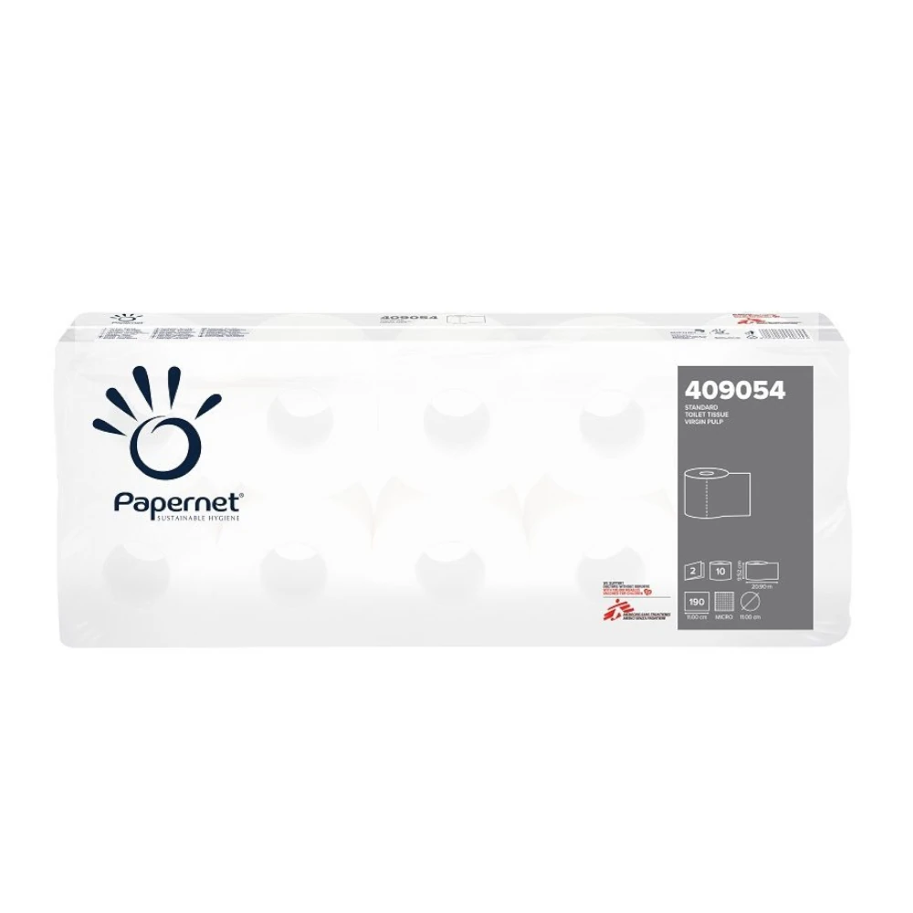 carta igienica standard 2 veli 10X8 rotoli 409054 papernet carta igienica standard 2 veli 10X8 rotoli 409054 papernet