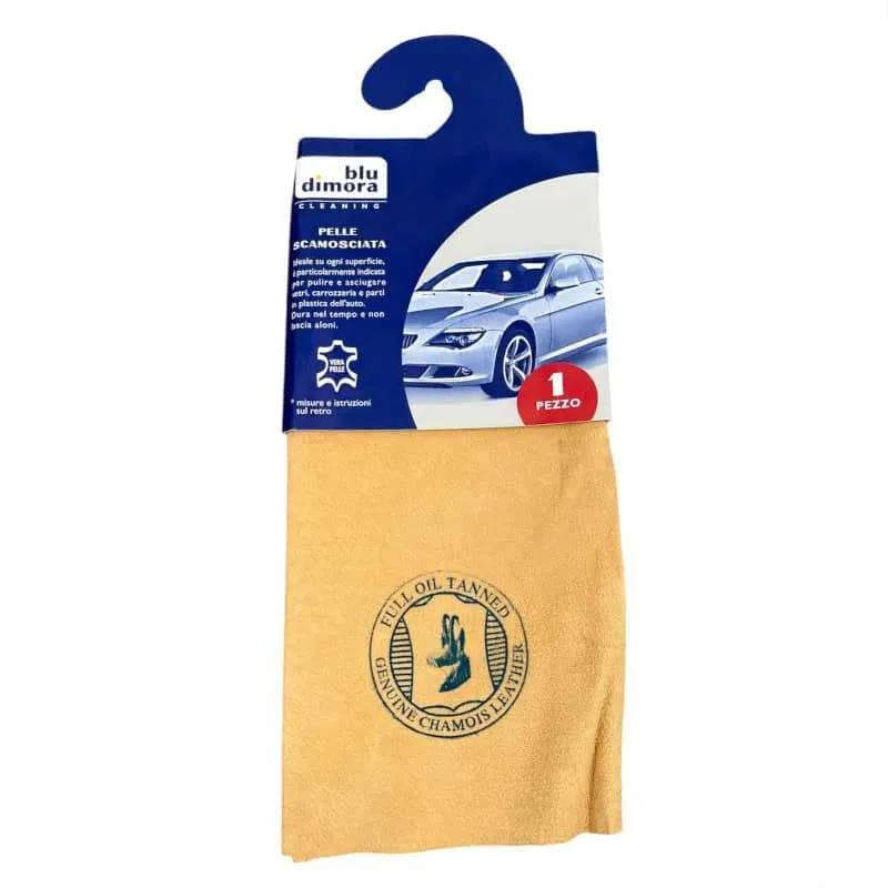 pelle daino professionale 50x30cm scamosciata percarrozzerie vetri e parti cromate