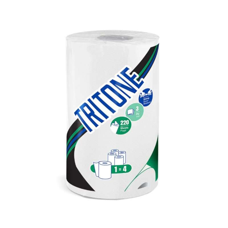 tritone asciugatutto professionale 4 in 1 220 strappi 3 veli spirale