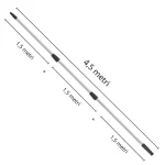 asta telescopica in metallo levaragnatele 4,5 metri 1,5+1,5+1,5