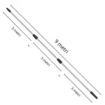 asta telescopica professionale capannoni 9 metri 3+3+3