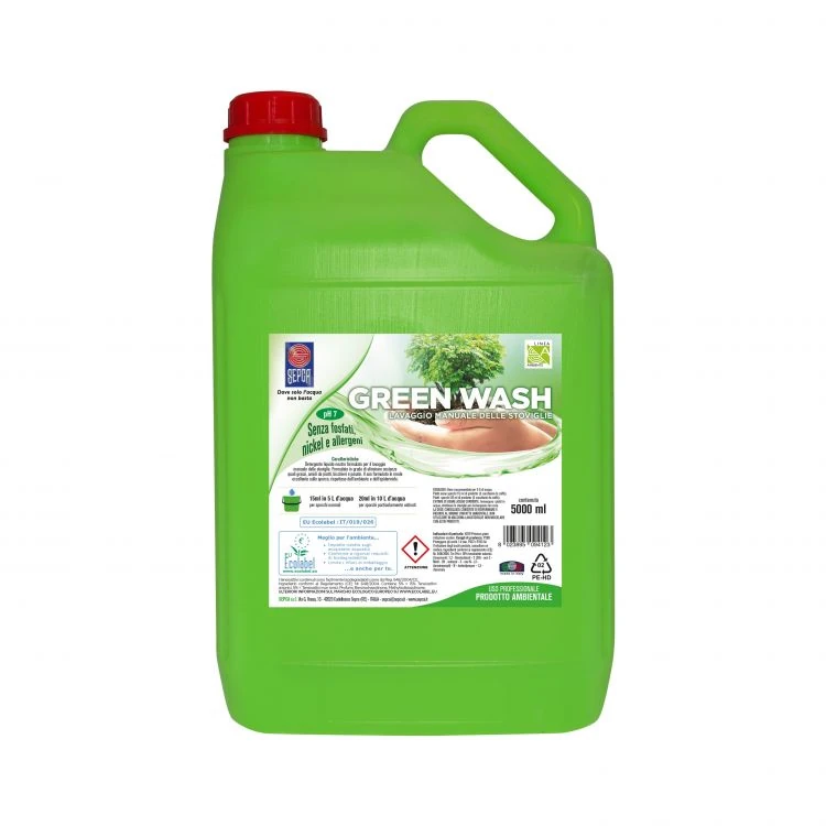 green wash detergente lavaggio manuale stoviglie