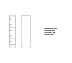spogliatoio personl lockers 5 posti dimensioni