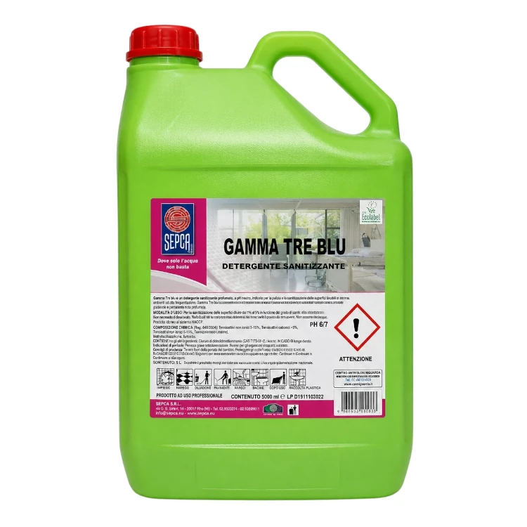 detergent sanificante gamma tre blu 5 lt